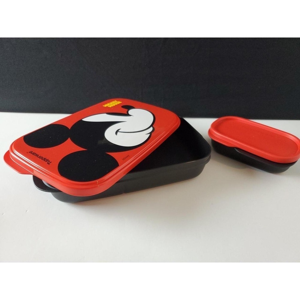 Tupperware Disney Mickey Mouse Slim Lunch Divided Container with Seal New